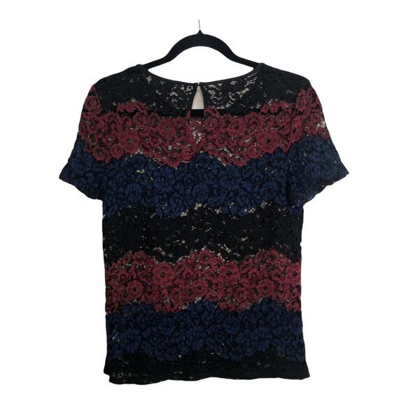 Express short sleeve crochet blouse S - Picture 2 of 5